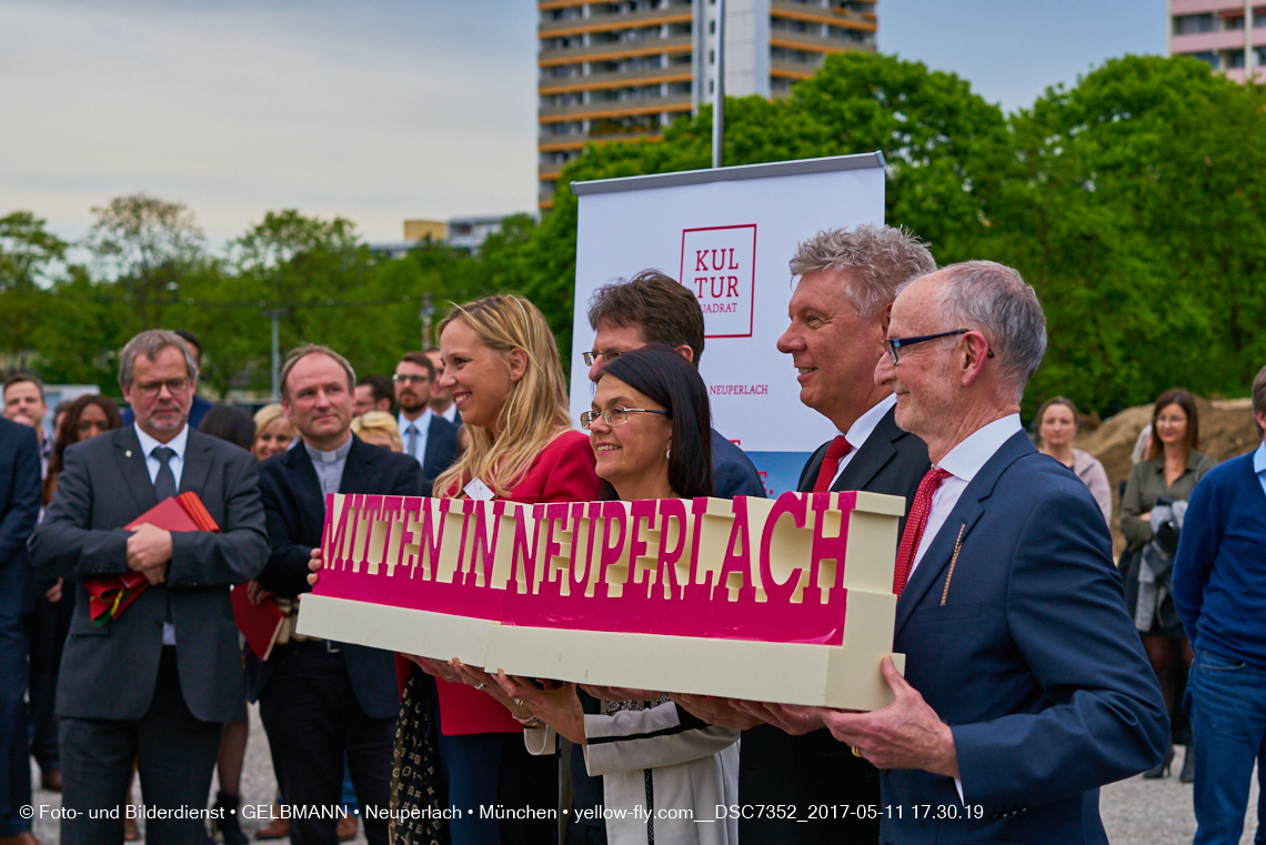 11. Mai 2017 - Grundsteinlegung für die LOGE und dem Kulturquadrat in Neuperlach